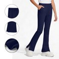 thumbnail image 5 of Leey-World Girls School Uniform Pants Kids Pull On Straight Leg Stretchy Elastic Waist Trousers with Pockets 5-14 Years(Navy,9-10 Years), 5 of 6