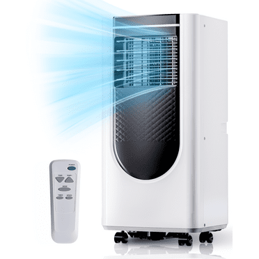 Nyzgax 8000 BTU Portable Air Conditioner with Remote, Covers up to 250 Sq. Ft., 3-in-1 & Window Kit Included
