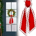 thumbnail image 5 of 4 PCS Scalloped Wreath Sash, Wreath Sash for Front Door Wave Cotton Wreath Satin Sash Garland Ribbon Accessories for Wreaths Yard Doorway Indoor Outdoor Bow Bridal Shower Home Decor, 5 of 6