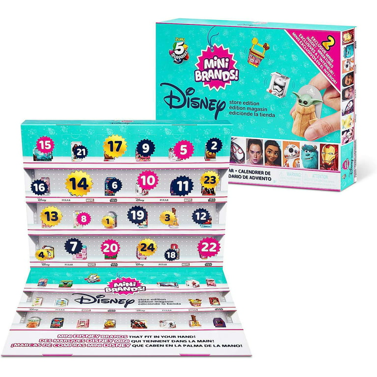 5 Surprise Mini Brands! Disney Store Edition Series 2 Advent Calendar (24  Minis (3 Exclusives))