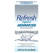 Refresh Optive Advanced Lubricant Eye Drops Preserved Tears, 10 ml, 1 Bottle