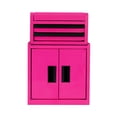 thumbnail image 4 of Hyper Tough Mini Tool Cabinet, 11.6-inch Pink Steel Storage with Double Doors & Top Mat, 4 of 9