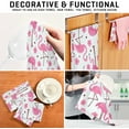 thumbnail image 7 of SKYSONIC Pink Tropical Flamingo Kitchen Dish Towel Set,Drying Kitchen Towels Tea Towels Gift Set for Drying Cleaning Cooking Baking 6Pcs, 7 of 7