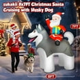 thumbnail image 2 of 8×7FT Christmas inflatables Santa Riding Husky Dog, Giant Christmas Decoration Outdoor Built-in Bright LEDs Blow Up Yard Decoration Blowups for Holiday Party Xmas New Year, 2 of 6
