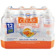 Clear American Golden Peach Sparkling Water, 33.8 Fl. Oz., 12 Count