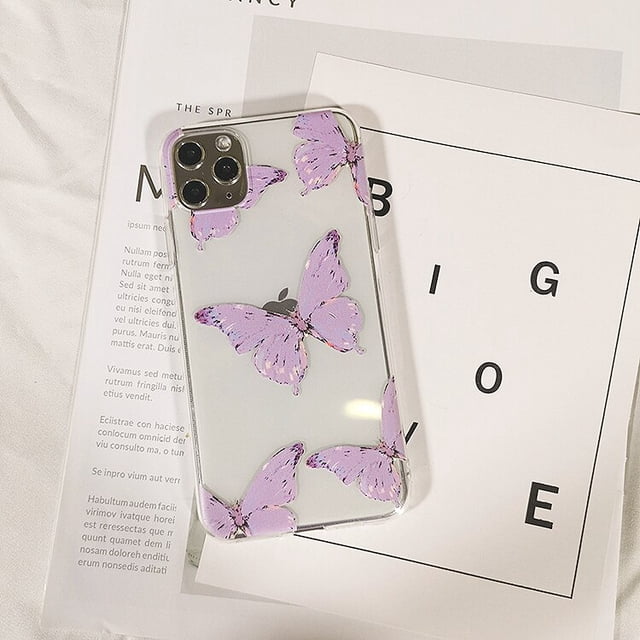 Mariposa estética silicona suave para iPhone 6 7 8 plus xs xr contraportada para Apple iPhone 11 12 Pro Max teléfono caso 13 Pro Mini Tan Jianjun unisex