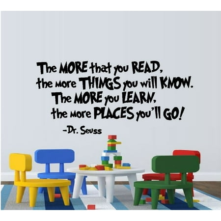 The MORE that you READ:  WALL  DECAL, Dr. Seuss Theme HOME DECOR 13