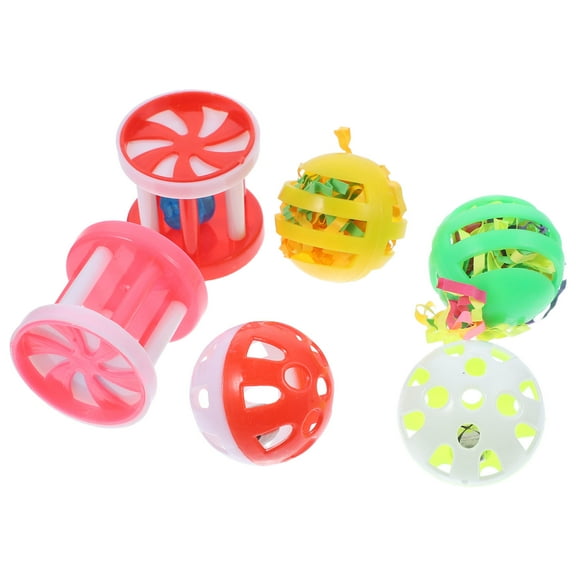 2 Sets Small Plastic Balls for Parrots Bird Feeders Outdoors Toy Chew Toys