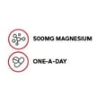 thumbnail image 2 of GNC Magnesium 500mg, 120 Capsules, Supports Calcium Absorption and Strong Teeth and Bones, 2 of 5