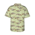 thumbnail image 4 of Xecao Twig Sloth print Hawaiian shirt - a stylish short-sleeve button-down for men, perfect for casual beach and tropical outings., 4 of 9