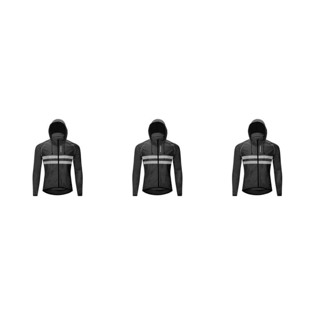 Yuarrent Chaqueta de ciclismo, abrigo de bicicleta, rompevientos con capucha, chaleco reflectante a prueba de viento, ropa impermeable para Type1 NO1