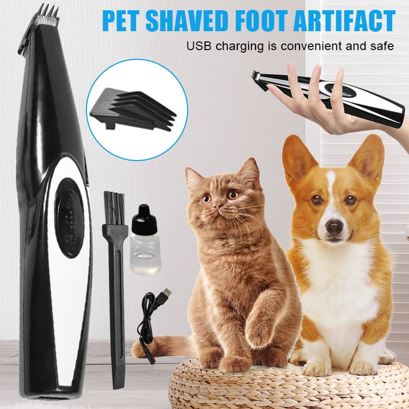 Pet Dog Electric Foot Hair Clipper Trimmer USB Charging Rechargeable  Portable Low Noise - Walmart.com