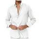 thumbnail image 2 of pstuiky camisa de manga larga para hombre, Camisa informal de moda para hombre, con cuello en V y mangas, transpirable tops de invierno para hombre l, 2 of 6