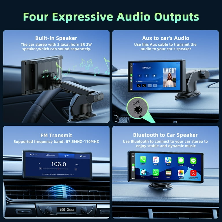 Lamtto 9.26 inch Car Stereo Wireless Apple Carplay and Android