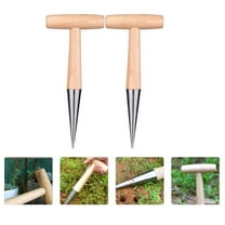 2pcs Wooden Handheld Gardening Tools Set for Planting, Digging , Bulb Planting, and Hole Garden