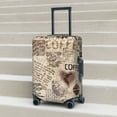 thumbnail image 6 of Hirioo Abstract Coffee Pattern With Letters for Elasticity Suitcase Cover (No luggage Included) Durable Luggage Protector Fits 18-32 Inch Luggage-Medium, 6 of 7