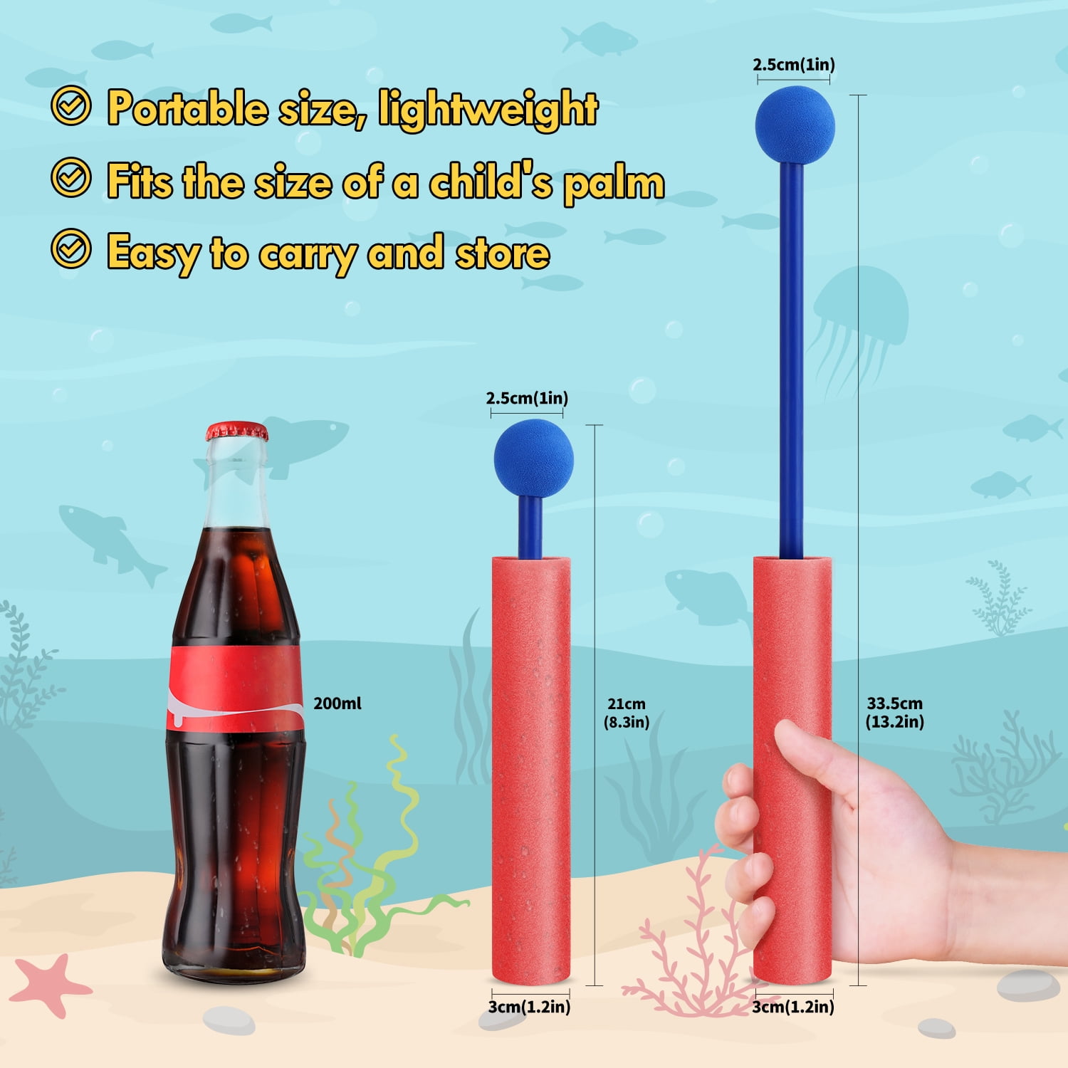 12 Pack Water Blaster Super Soaker Blaster Set for Kids Adult, 30ft Water Blaster with Plastic Handle, Perfect Water Toy for Outdoor Swimming Pool Beach