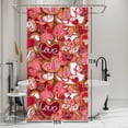 thumbnail image 2 of Sweet Love Heart Bath Curtains Shower Set Pink Hearts Happy Valentine''s Day Art Design Bathroom Curtain Decor 36x72 Inch with Hooks for Bathroom Fashion Waterproof Shower Curtain for Lovers, 2 of 6