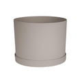 thumbnail image 1 of Maceta Bloem Mathers de 21 cm, color beige, con bandeja para platillo, 1 of 5