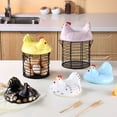 thumbnail image 2 of Ceramic Egg Storage Box Fruit Basket Food Storage Basket Kitchen Household Vegetable Basket 6inches, 2 of 9