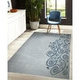 thumbnail image 4 of Ornamental Decorative Rug, Floral Swirls Ivy Image Ombre Details Grunge Backdrop Flower Illustration, Quality Carpet for Bedroom Dorm and Living Room, 6 Sizes, Pale Grey, by Ambesonne, 4 of 4