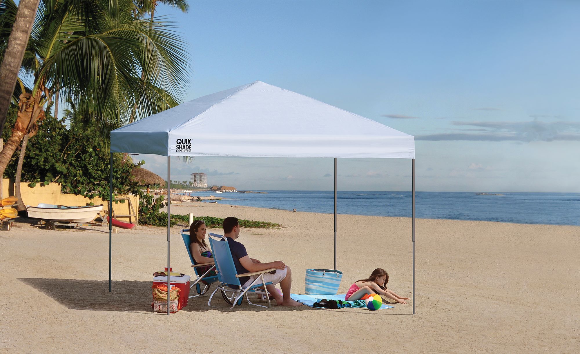Quik Shade 167512DS EX100 10 x 10 ft. Straight Leg Canopy, White Cover - Gray Frame - image 5 of 9