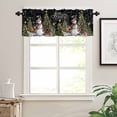 thumbnail image 7 of Black Christmas Kitchen Curtains and Valances Set, Snowman Xmas Tree Elk Snowflake Rod Pocket Window Valance 18 Inch Window Curtain Panels for Living Room Bedroom Laundry, 27.5x24in, 3 Pieces, 7 of 7