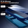 thumbnail image 6 of Shockproof Clear Case for iPhone 13, [Not Yellowing] [10FT Military Drop Protection] Hard Clear Back Four Corner Airbags Drop Protection Phone Cover, 6.1 inch, Blue, 6 of 14
