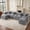 Light Gray, variant on HYJT-H&K Contemporary Corduroy 6-Seat and Oversized U-Shaped Modular Sectional Cloud Couch with Hidden Storage Console and Cup Holders, Light Gray