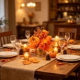 thumbnail image 4 of Artificial Pumpkin, Maple Leaf, Fall Floral Centerpiece with Metal Basket, Preassembled Autumn Tabletop Decor for Home, 4 of 6