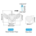 thumbnail image 2 of Uxcell 1" Metal Wing Blank Picture Pendants with 12Pcs Discs,White Silver,6Pcs, 2 of 6