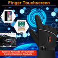 thumbnail image 5 of Symkmb Electric Heated Gloves Hand Warmers Winter Touchscreen Gloves Battery Powered Waterproof Gloves for Outdoor Working Polyester Black, 5 of 5