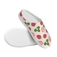 thumbnail image 3 of Goofa Strawberries And Leaf Print Womens Mens Cotton Lightweight House Slippers , Washable Home Slippers,Indoor Comfy Bedroom Cozy Slippers-42/43, 3 of 7