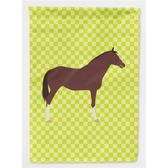 English Thoroughbred Horse Green Flag Canvas House