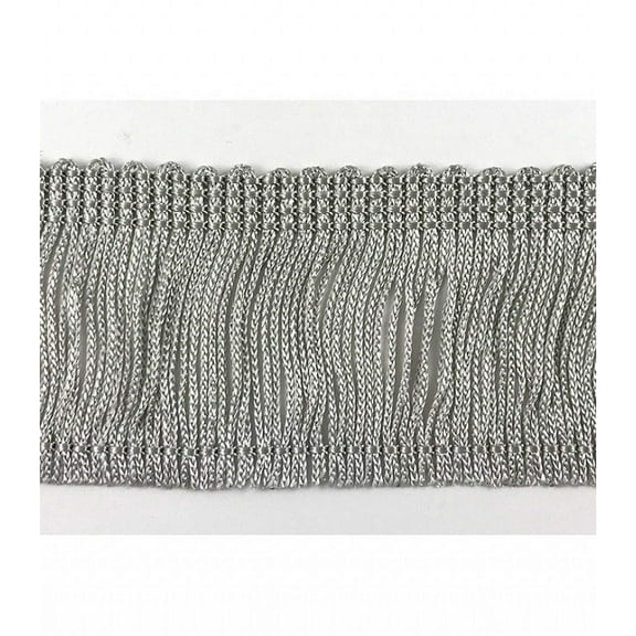 Trimplace Gray 2" Rayon Chainette Fringe