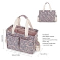 thumbnail image 4 of SPEKSEE Floral Hand-held Mommy Bag with Hooks - Single Shoulder Stroller Caddy, Cotton Lightweight Diaper Organizer with Large Capacity, 4 of 7