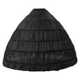 thumbnail image 1 of Falda de aro de crinolina para novia, enagua para vestido de baile 6 aros negros, 1 of 4