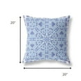 thumbnail image 4 of 20â€ Cyan Blue Geostar Indoor Outdoor Throw Pillow, 4 of 4
