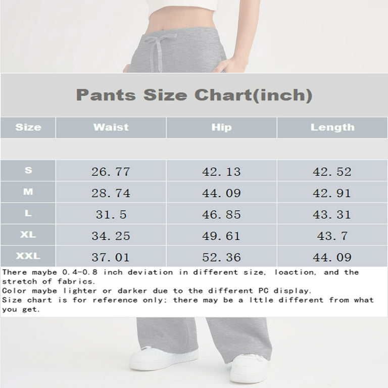TQWQT Women's Wide Leg Sweatpants Casual Trendy Trending Loose Fit Comfy  High Wasited Elastic Waist Jogger Winter Sweat Pants with Pockets Light  Light