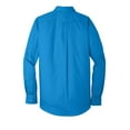 thumbnail image 4 of Port Authority Adult Male Men Plain Elbow Sleeves Shirt Coastal Blue Large, 4 of 4