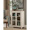 thumbnail image 3 of Savannah Pie Safe Cabinet, Ivory with Natural Wood Top, 3 of 4