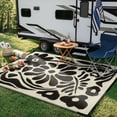 thumbnail image 3 of Moynesa 4'x6' Outdoor Rugs Waterproof, Plastic Straw RV Rugs for Outside, Large Portable RV Outdoor Rugs for Camping, Reversible Flower Picnic Mat for Camper Garden Tent, 3 of 10