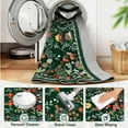 thumbnail image 6 of Bleum Cade Round Rugs 6ft Floral Area Rug for Living Room Green Washable Rug Non Slip Soft Low Pile Faux Wool Botanical Throw Rugs for Bedroom, Dining Room, Nursery, Home Decor, 6 of 9
