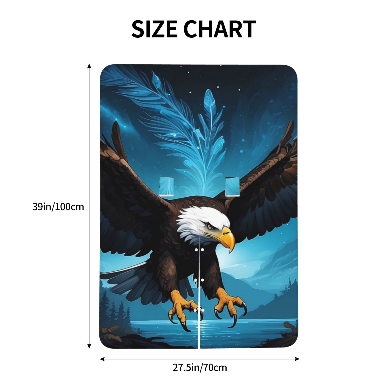 Naloa Night Sky Forest Bald Eagle Baby Car Seat Cover, Breathable Baby Carrier Cover, Multiuse Baby Carrier Cover & Nursing Breastfeeding Cover