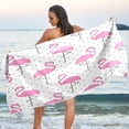 thumbnail image 7 of GZHJMY Flamingo on Polka Dots Beach Towel,Absorbent Quick Dry Sport Towel Oversized Lightweight Soft Bath Towel for Travel Sports Pool Swimming Bath Camping 30x60in, 7 of 7