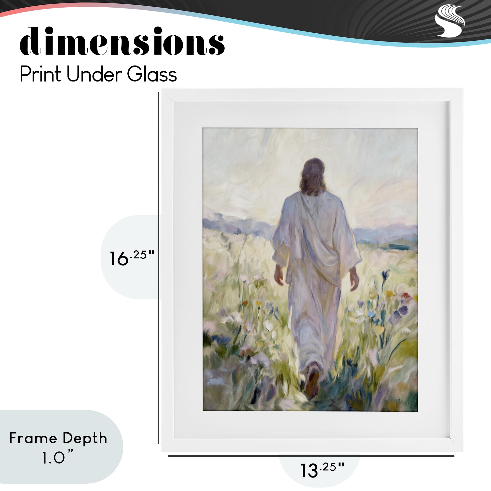 Stupell Industries Wildflower Faithful Follower White Framed Print Under Glass, design by Kim Allen