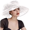 thumbnail image 2 of Fashion Women's Wide Brim Sun Hat With Breathable Mesh And Flowers Stylish Sun Hat For Summer, 2 of 4