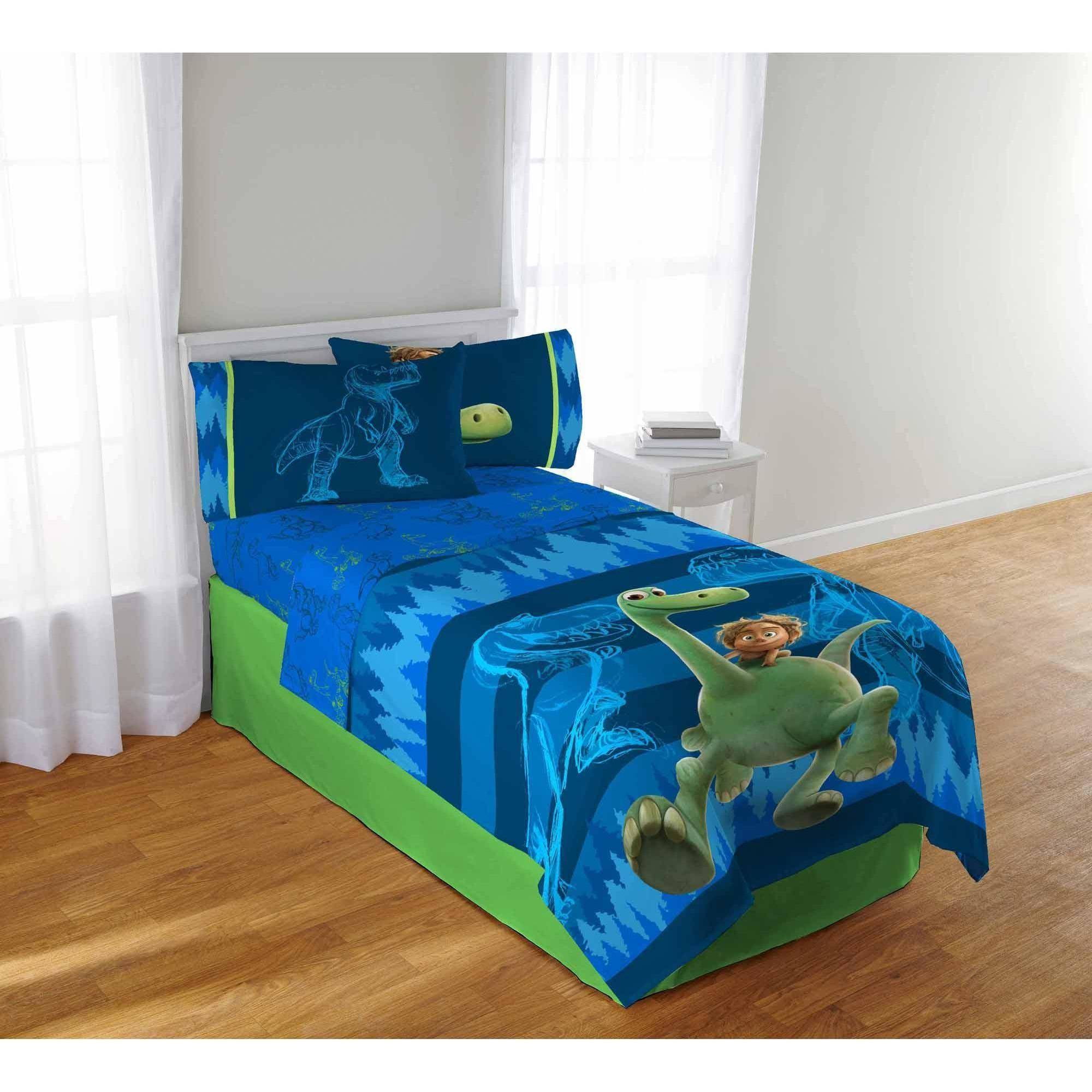 Jay Franco The Good Dino 3-Piece Bed Sheet Set, Twin – Super-Soft Polyester, Machine Washable