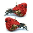 thumbnail image 3 of Red Cardinal Sisal Bird Ornaments Christmas Tree Decorations - Set of 2, 3 of 4