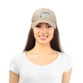 thumbnail image 2 of DALIX Womens Happy Camper Hat Soft Cotton Camping Caps in Khaki - Teal, 2 of 6